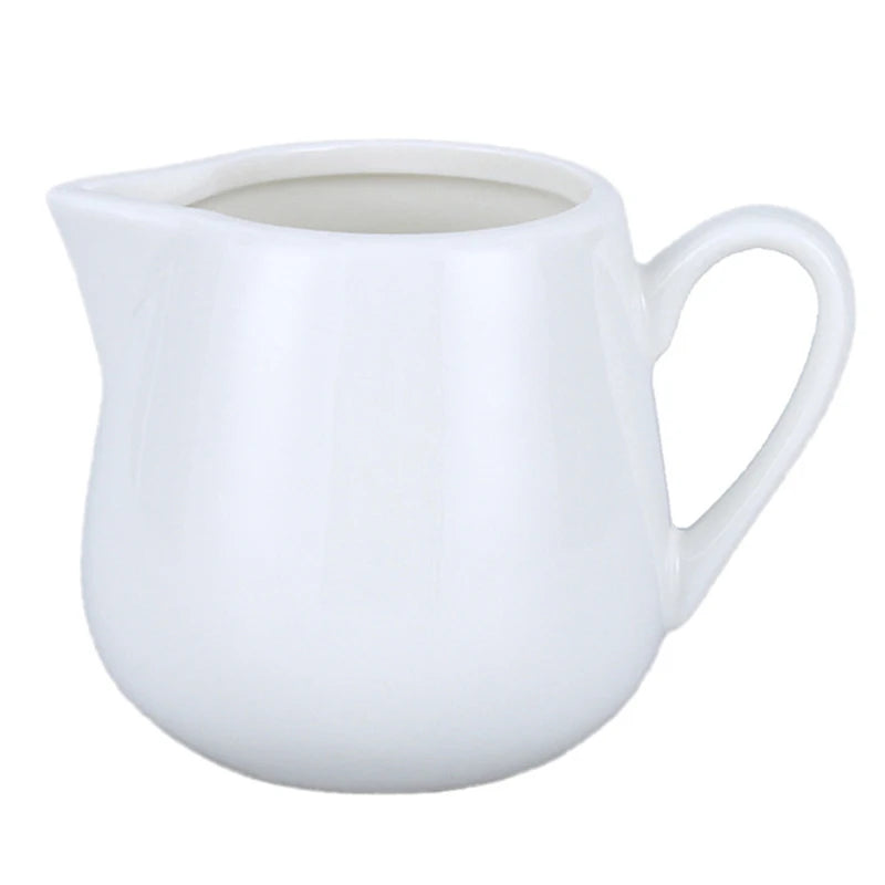 White Ceramic Milk Creamer Pitcher