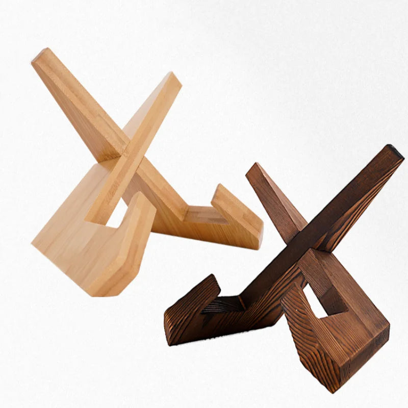 1pcs Wooden Cookbook Stand Flat Stand Base Kitchen Cookbook Stand Reading Stand Wooden Record Stand Resding Stand