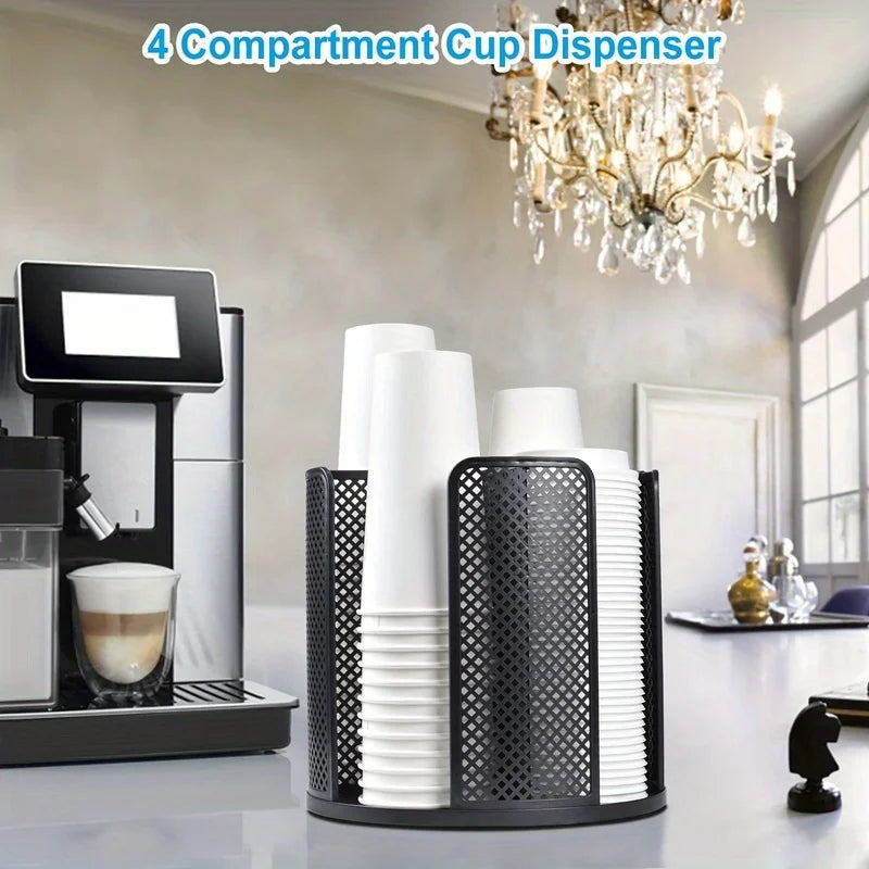 Plastic Cup Dispenser for Disposable Cups Luxury Desktop Storage Organizer Coffee Tea Cup Holder