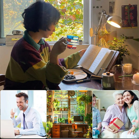 Vintage Painted Glass Book Mug