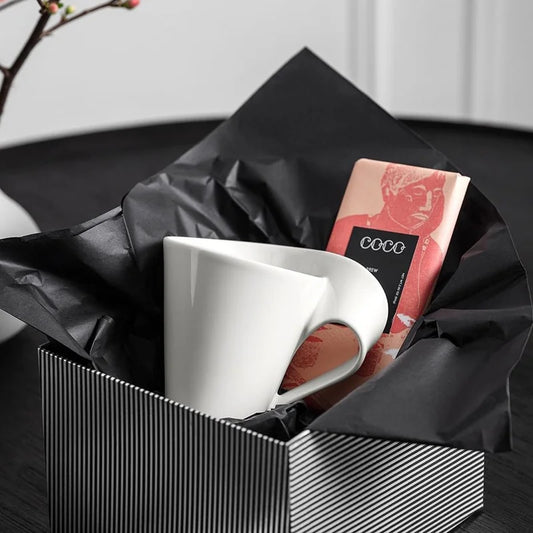 European Style Wavy White Porcelain Espresso Cup