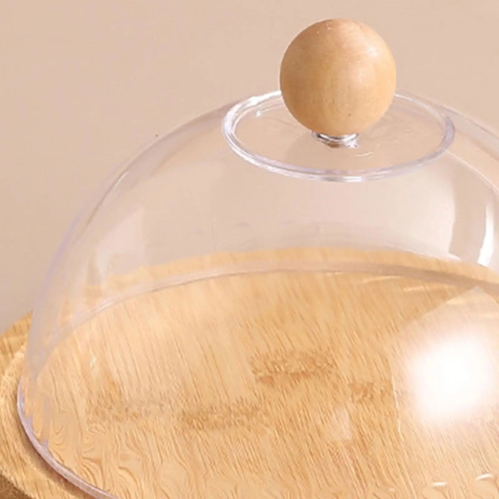 Cake Stand with Dustproof Dome Lid Bread Cheese Holiday Treat Multiuse Covered Platter Dessert Display Plate Cake Holder Tray