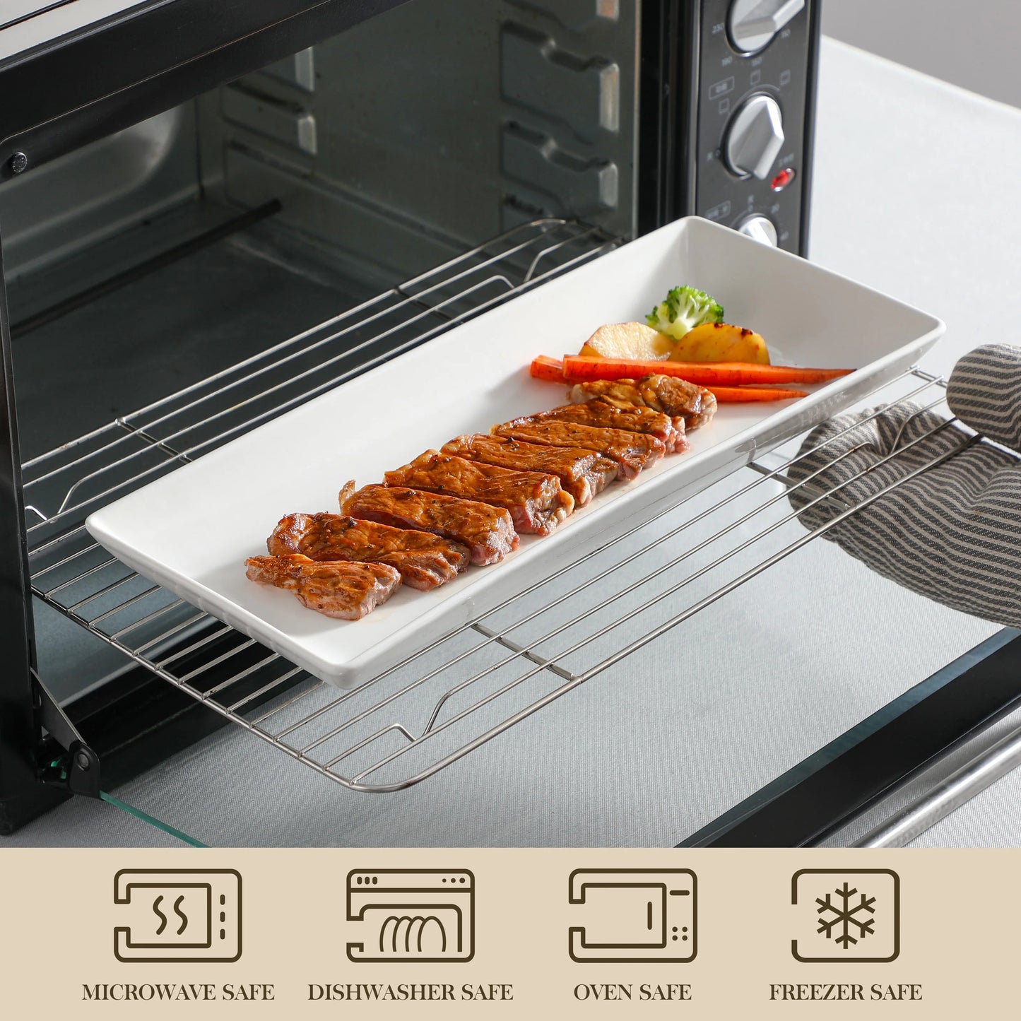 3 Tier White Server With Plates