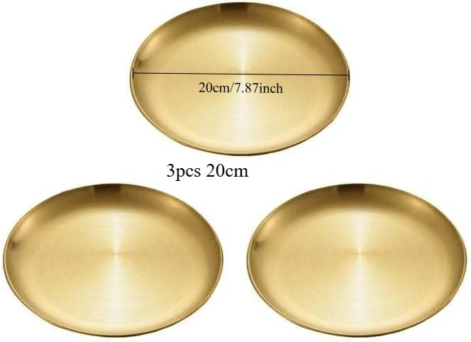 Gold Silver Tray Stainless Steel