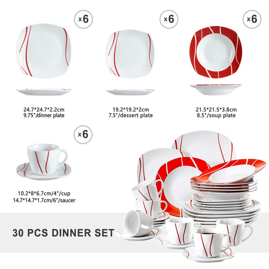 FELISA 30 PIECE DINNERWARE SET