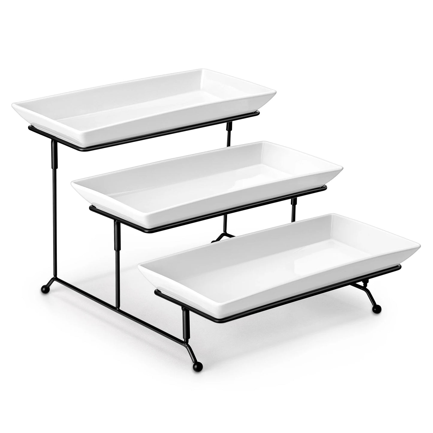 3 Tier White Server With Plates
