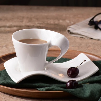 Creative Wavy Ceramic Espresso Cup