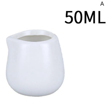 White Ceramic Milk Creamer Pitcher