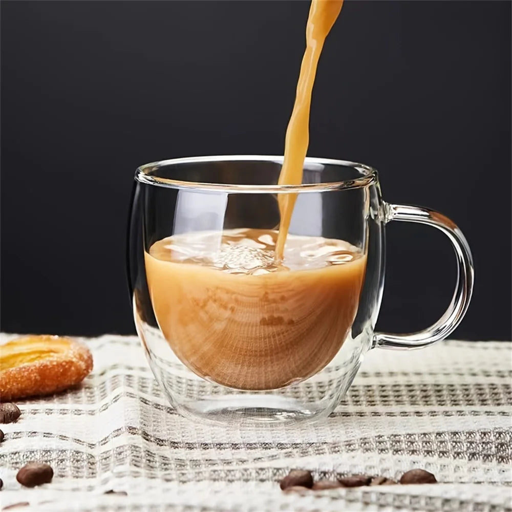 Double-Walled Borosilicate Glass Coffee Mug