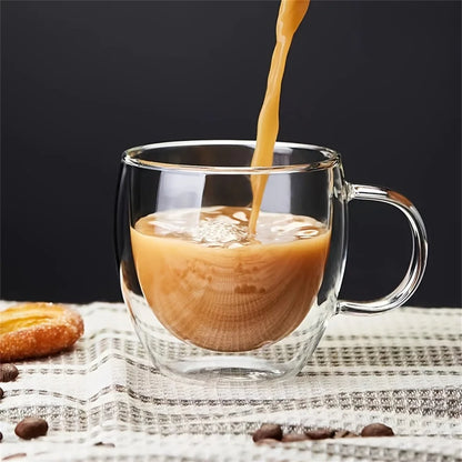Double-Walled Borosilicate Glass Coffee Mug