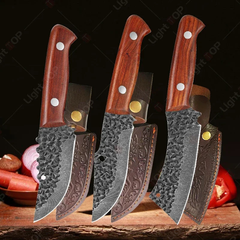 Handmade Forged Stainless Steel Kitchen Knife Knife Boning Knifes Fruit Knife Meat Cleaver Butcher Knife Cooking Knives BBQ