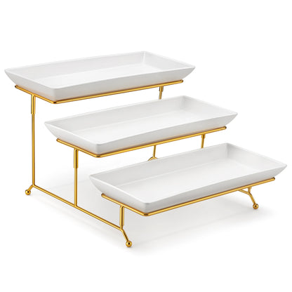 3 Tier White Server With Plates