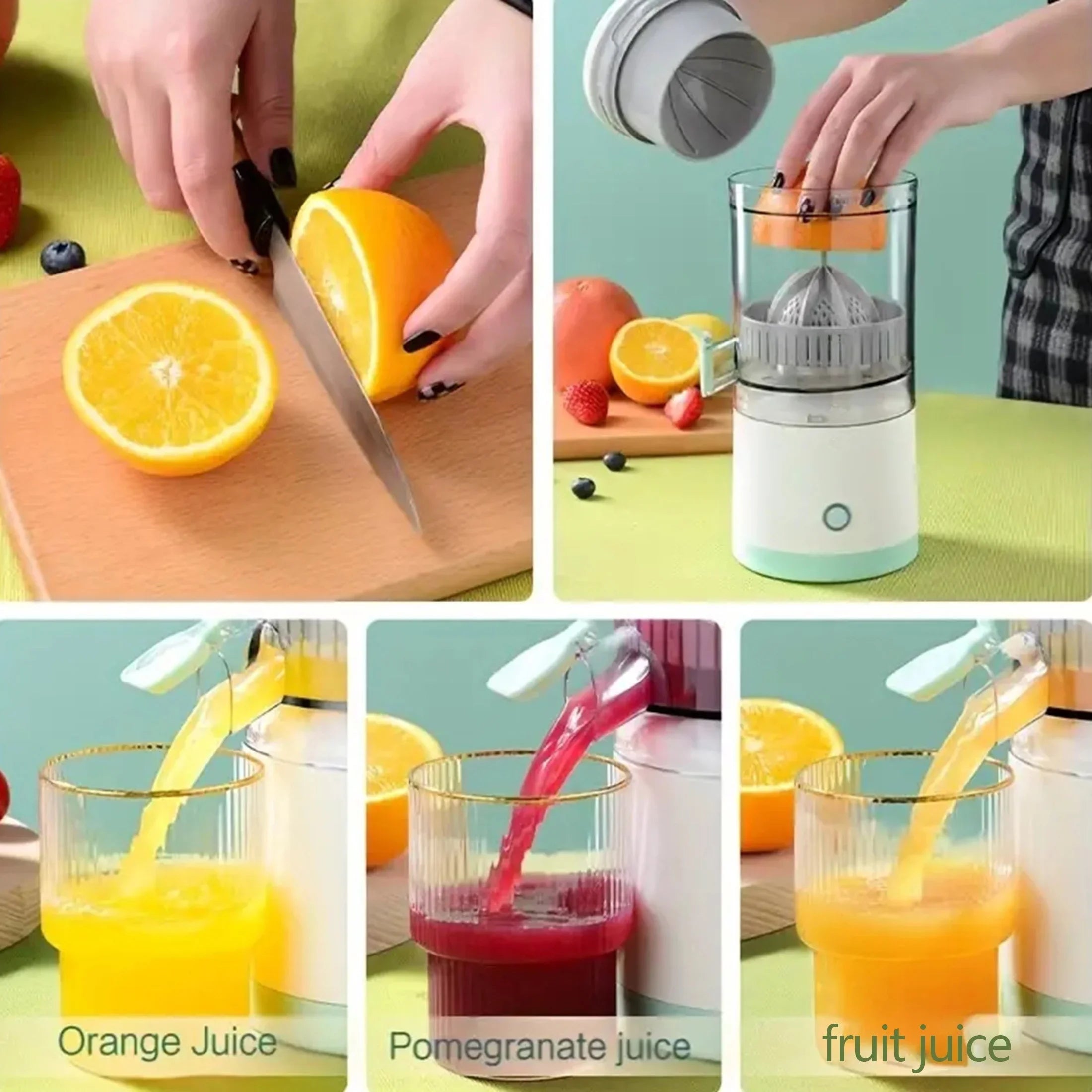 Portable Electric Citrus Juicer USB Charging Orange Juice Squeezer Machine  Lemon Fruit Blender Automatic Fresh Squeezing Mixer